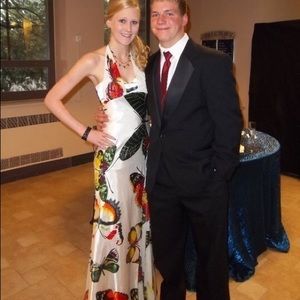 Designer Prom Dress- Butterfly Satin